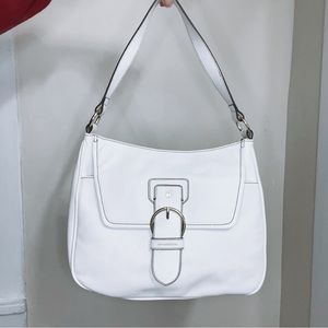 Liz Claiborne White Buckle Purse
